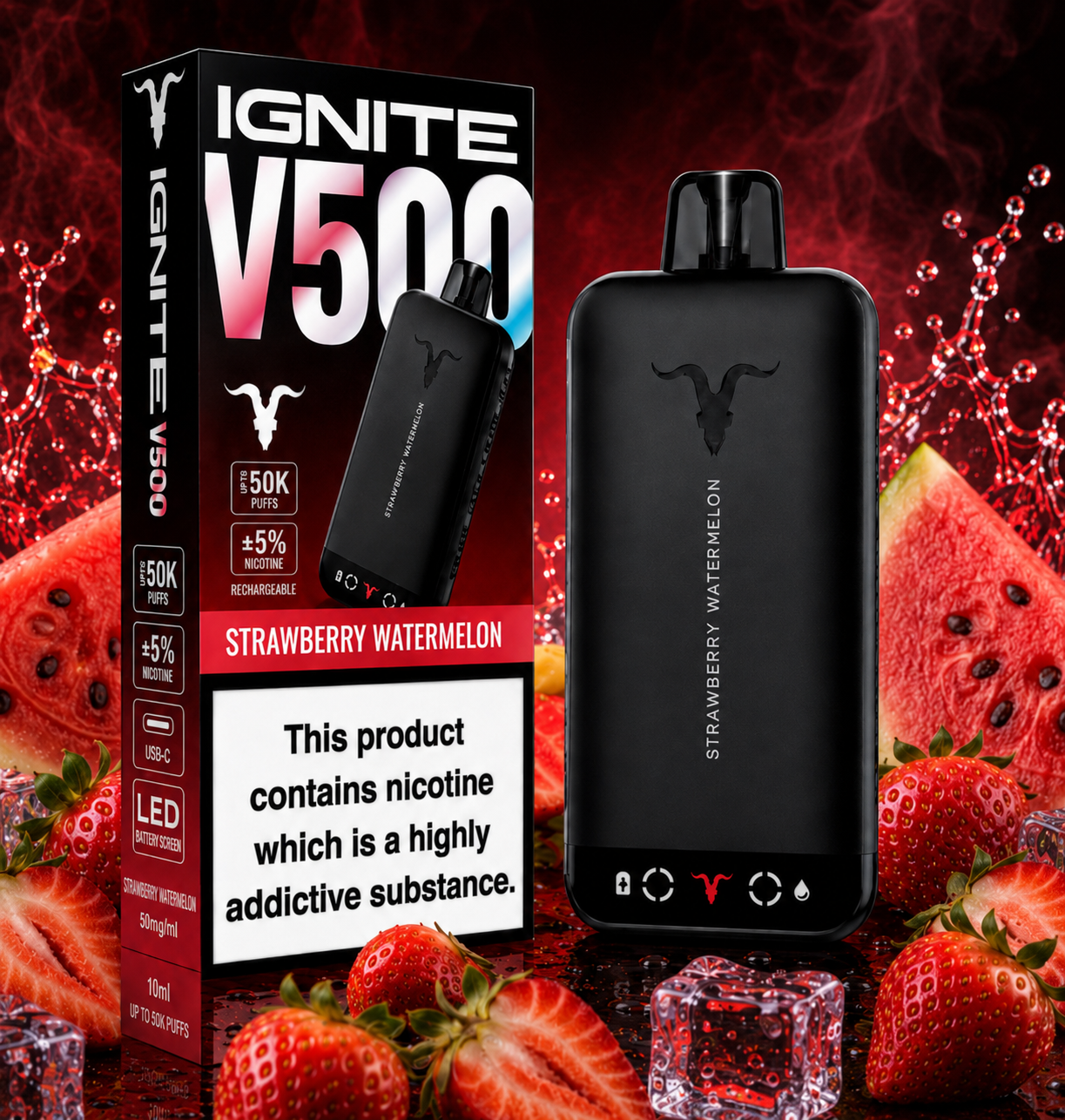 Pod Descartável Ignite V500 Ice 50k