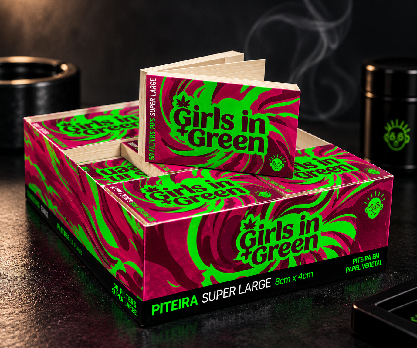 Piteira Girls In Green Rosa Hiper Large - Bem Bolado Com 50 Folhas