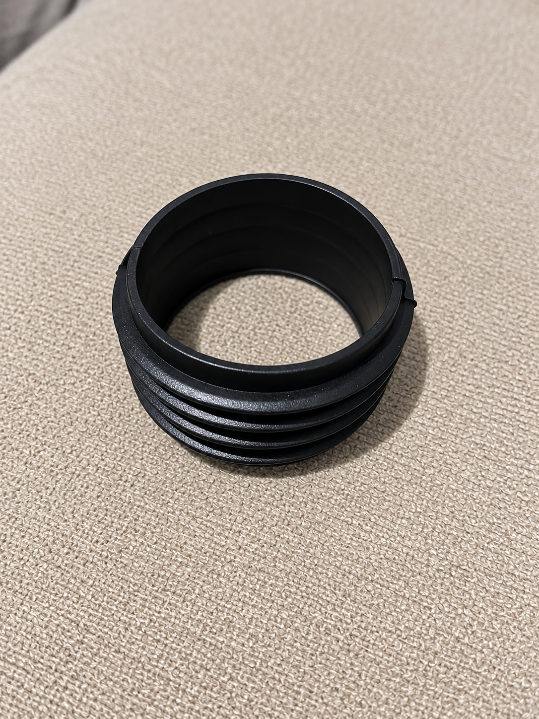 Borracha Vedação Vaso Pequeno Sem Aba 4 Estrias (Preto)