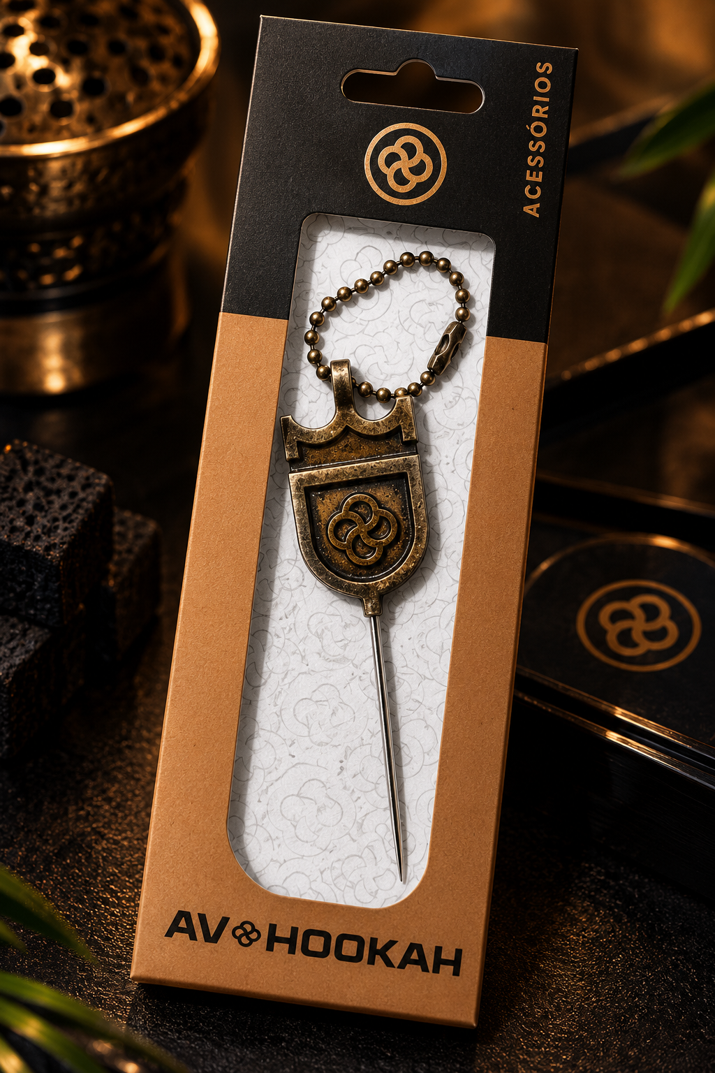 Furador Av Hookah Lux - Dourado